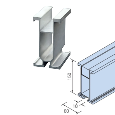 Profil de poutre en aluminium extrudé personnalisé pour échafaudage