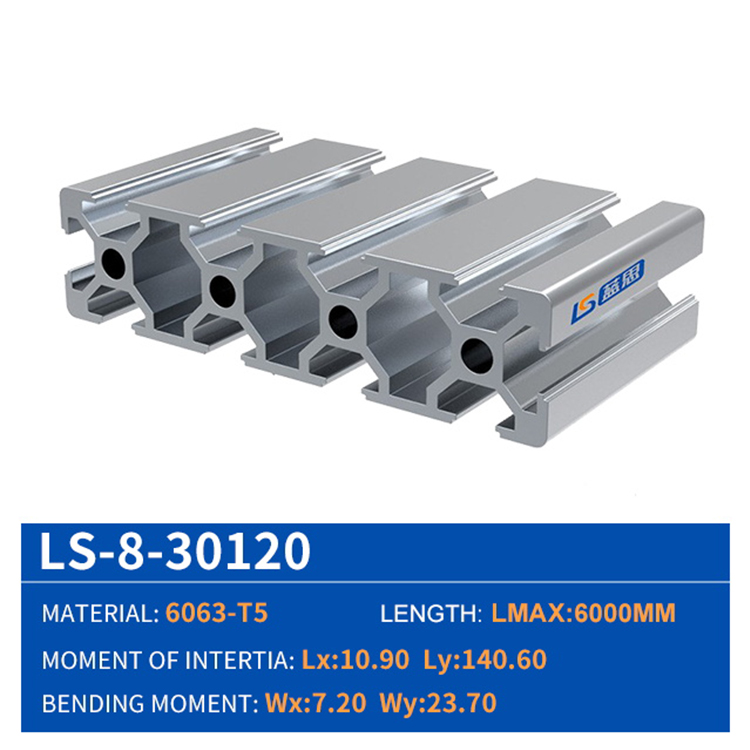 Profil d'extrusion d'aluminium anodisé à fente 30120 T