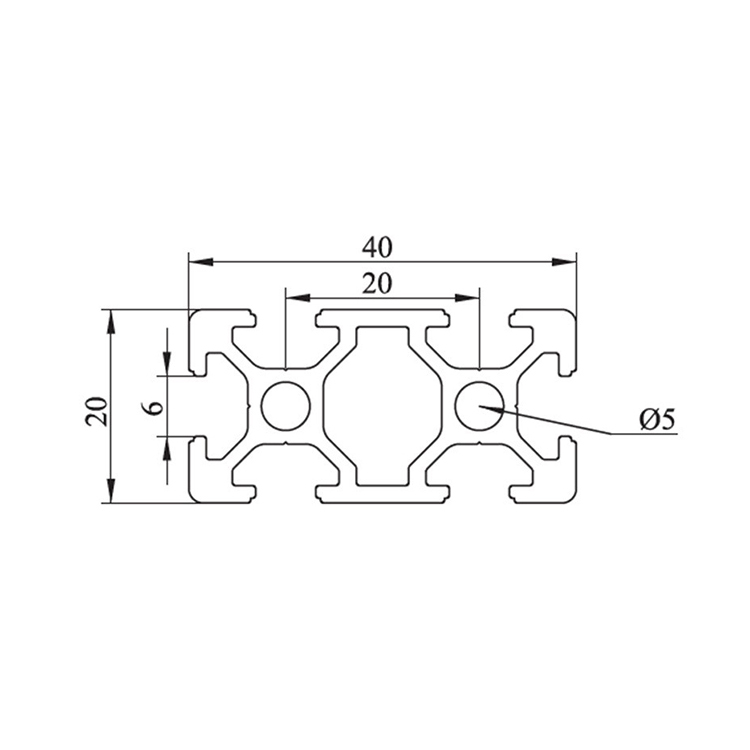 DIY encadrant le profil en aluminium d'extrusion de fente de 2040 T